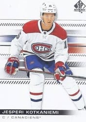 2019-20 SP Authentic Base Set Jesperi Kotkaniemi #64 card