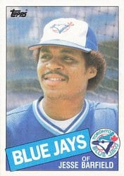 1985 Topps Base Set Jesse Barfield #24 card