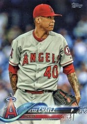 2018 Topps Base Set Jesse Chavez #390 card