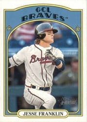 2021 Topps Heritage Minor League Base Set Jesse Franklin #81 card