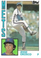 1984 Topps Base Set Jesse Orosco #54 card