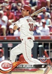 2018 Topps Opening Day Base Set Jesse Winker #157 card