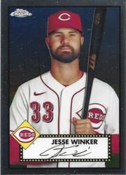 2021 Topps Chrome Platinum Anniversary Base Set Jesse Winker #354 card