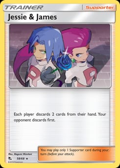 Hidden Fates Jessie & James #58 card