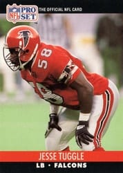1990 Pro Set Base Set Jessie Tuggle #432 card