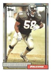 1992 Topps Base Set Jessie Tuggle #92 card