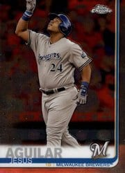 2019 Topps Chrome Base Set Jesus Aguilar #10 card