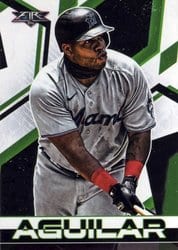 2021 Topps Fire Base Set Jesus Aguilar #154 card