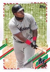 2021 Topps Holiday Base Set Jesus Aguilar #HW173 card