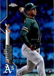 2020 Topps Chrome Sapphire Edition Base Set Jesus Luzardo #110 card