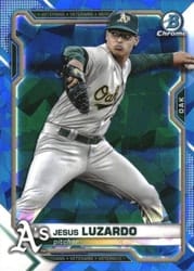 2021 Bowman Chrome Sapphire Edition Base Set Jesus Luzardo #21 card