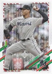 2021 Topps Holiday Base Set Jesus Luzardo #HW5 card