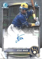 2025 Bowman Chrome Prospects Autographs Jesus Made #CPA-JM card