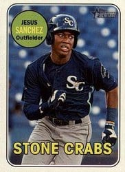 2018 Topps Heritage Minor League Base Set Jesus Sanchez #207 card
