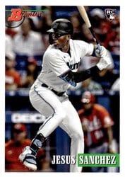 2021 Bowman Heritage Base Set Jesus Sanchez #15 card