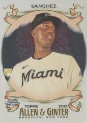 2021 Topps Allen & Ginter Chrome Base Set Jesus Sanchez #287 card