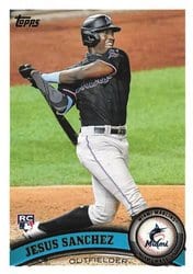 2021 Topps Archives Base Set Jesus Sanchez #254 card
