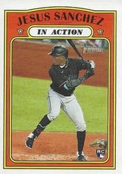 2021 Topps Heritage Base Set Jesus Sanchez #312 card