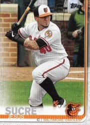 2019 Topps Update Base Set Jesus Sucre #US119 card
