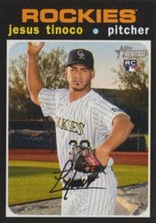 2020 Topps Heritage Base Set Jesus Tinoco #628 card