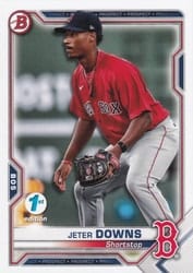 2021 Bowman 1st Edition Base Set Jeter Downs #BP-107 card