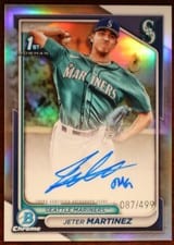 2024 Bowman Chrome Prospects Autographs Jeter Martinez #CPA-JMZ card