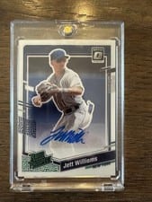 2023 Donruss Optic Rated Prospect Signatures Jett Williams #RPS-JW card