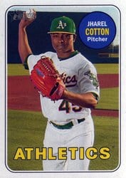 2018 Topps Heritage Base Set Jharel Cotton #147 card