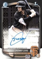 2025 Bowman Chrome Prospects Autographs Jhonny Level #CPA-JL card
