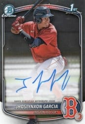 2025 Bowman Chrome Prospects Autographs Jhostynxon Garcia #CPA-JGA card