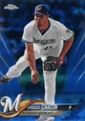 2018 Topps Chrome Sapphire Edition Base Set Jhoulys Chacin #535 card