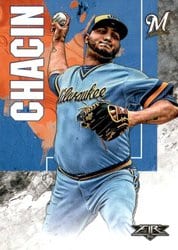 2019 Topps Fire Base Set Jhoulys Chacin #77 card