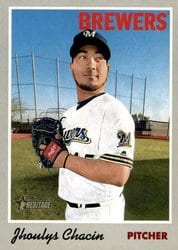 2019 Topps Heritage Base Set Jhoulys Chacin #31 card