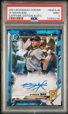2021 Bowman Sapphire Edition Autographs Ji-Hwan Bae #BSPA-JB card