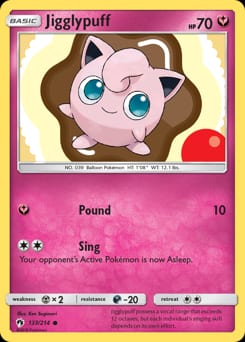 Lost Thunder Jigglypuff #133 card
