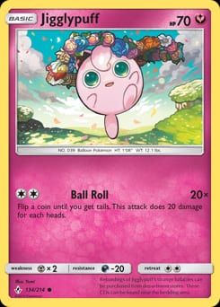 Unbroken Bonds Jigglypuff #134 card