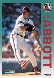 1992 Fleer Base Set Jim Abbott #50 card