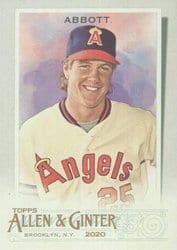 2020 Topps Allen & Ginter Base Set Jim Abbott #200 card