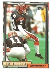 1992 Topps Base Set Jim Breech #33 card