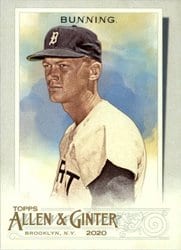 2020 Topps Allen & Ginter Base Set Jim Bunning #341 card