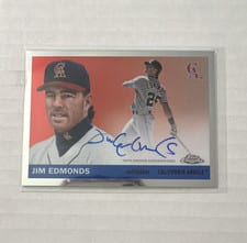 2023 Topps Chrome Platinum Anniversary Autographs Jim Edmonds #CPA-JE card