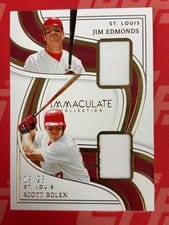 2023 Panini Immaculate Collection Legends Dual Materials Jim Edmonds / Scott Rolen #DLM-ER card