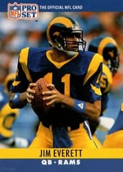 1990 Pro Set Base Set Jim Everett #165 card