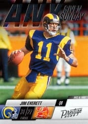 2022 Panini Prestige Any Given Sunday Jim Everett #20 card