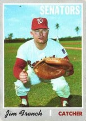 1970 Topps Base Set Jim French #617 card