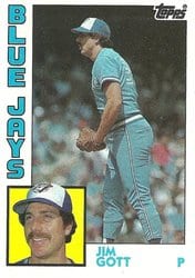 1984 Topps Base Set Jim Gott #9 card