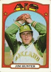 1972 Topps Base Set Jim Hunter #330 card