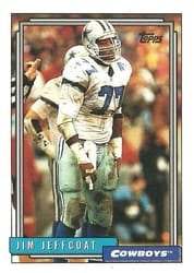 1992 Topps Base Set Jim Jeffcoat #617 card