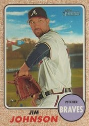2017 Topps Heritage Base Set Jim Johnson #218 card