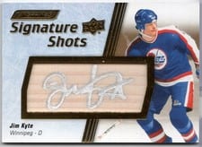 2024-25 Upper Deck Engrained Icons Signature Shots Manufactured Stick Relics Jim Kyte #SS-JK card